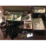 Collection of costume jewellery inc.ladies 9 ct gold wrist watch etc.