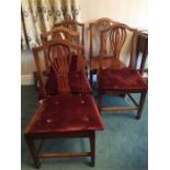 Set of Five 19th C Elm Dining Chairs