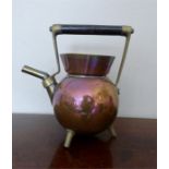 Christopher Dresser copper kettle for Benham & Froud with Arts & Crafts copper and iron bucket