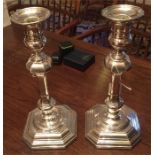 Pair of silver candlesticks