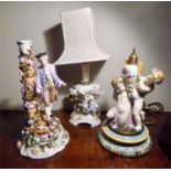 Dresden lamp and two lamp bases