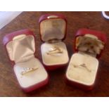 Three ladies dress rings inc. gold and diamonds (1 missing stone)