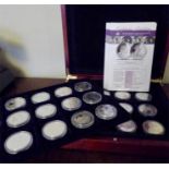 Set of twenty four silver coins Commemorating the Queens 80th birthday