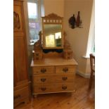 A 19th c pine dressing table