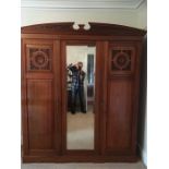 19th c mahogany wardrobe