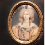 Two good quality portrait miniatures on ivory ladies of quality