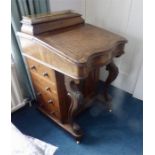 Victorian mahogany davenport in need of love