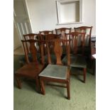 Matched set of 11 18th c country chippendale chairs