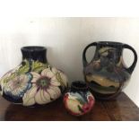 Three Modern Moorcroft Vases