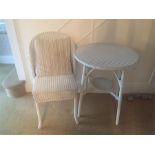 Lloyd Loom Table & Chair