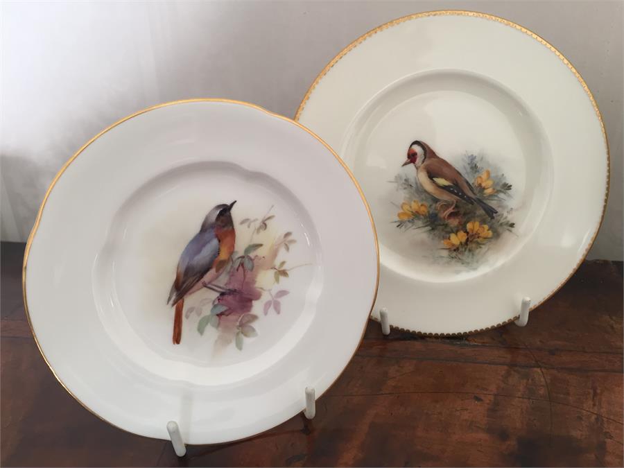 Four Bird Decorated Royal Worcester Plates - Bild 4 aus 4