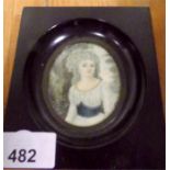 Good quality miniature on ivory of a young lady signed Lawrence