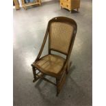 Late 19th c caned rocker
