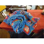 Vintage Welsh crocheted blanket