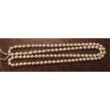 Cultured pearl necklace.