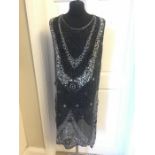 A 1920's beaded cocktail dress