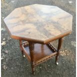 Fine quality Edwardian walnut octagonal table