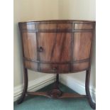 Mahogany Corner Washstand with Central Door and Drawer