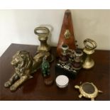 Miscellany inc. metronome, hard stone box, bell weights etc.