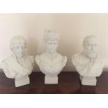 Three Parian Busts by Robinson & Leadbeater