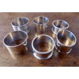 Six various silver napkin rings 3.9 ozt