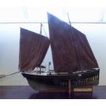 Good large model of a Mevagissey lugger