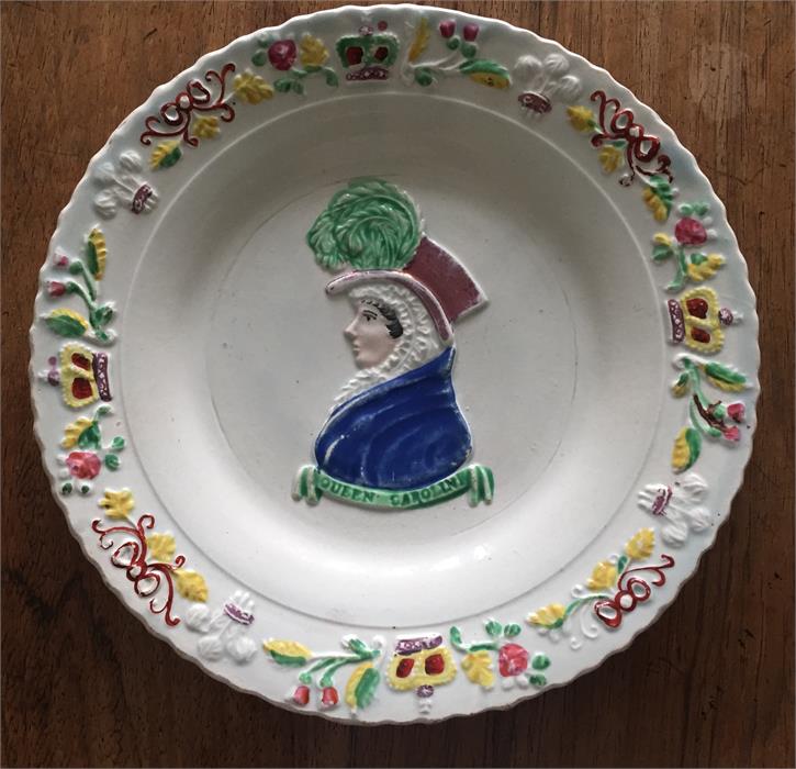 Early 19th C Queen Caroline Plate