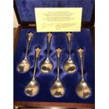 Six boxed Commemorative silver spoons, wedding of HRH Prince of Wales to Lady Diana Spencer 1981.