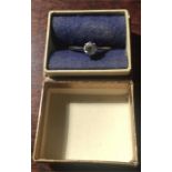Ladies 18ct diamond solitaire ring. Size O approx. .5 carat