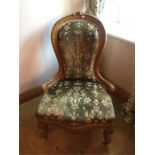 19th C Mahogany Nursing Chair