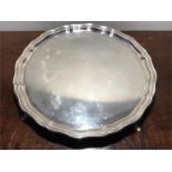 Silver Tray, 31cm diameter approx 28ozt, Sheffield 1944, E Silver & Co.