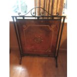 Good quality copper and iron firescreen.