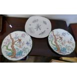 Terence Conran Nature Study plate and 2 Minton plates