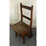 Mid 19th c metamorphic library step/chair