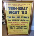 Poster for TEEN BEAT NIGHT at Nelson Sports & Social club inc. Rolling Stones