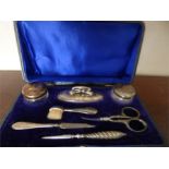 Silver manicure set in presentation box