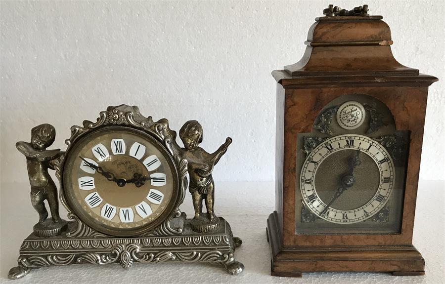 Miniature Bracket clock Early 20thC, Swiss made movement by Buren