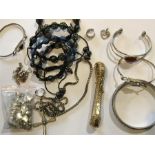 A collection of costume jewellery.