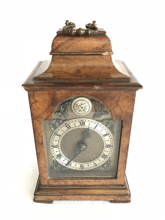 Miniature Bracket clock Early 20thC, Swiss made movement by Buren - Image 3 of 3