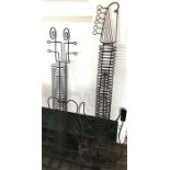 Two metal guitar CD holders