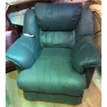 A Green leather la-z-boy chair