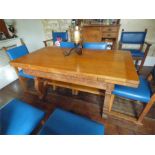 Oak table with 2 draw leaves