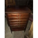 Edwardian mahogany music cabinet