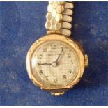 Grosvenor 9ct gold ladies wrist watch