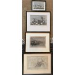 Four 19th C Hull Prints including Trinity Church, Great Thornton Street Chapel