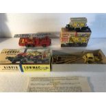 Two Airfix models and a Matchbox Super Kings K-9 Fire Tender Model