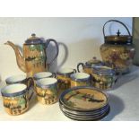 Japanese coffee service together with Carlton Ware biscuit barrel