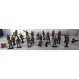 A large collection of vintage lead toy soldiers and others.