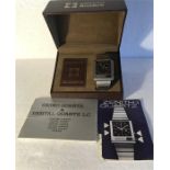 A Gents 1970’s Zenith stainless steel quartz watch with original box and papers.