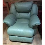 A Blue Leather la-z-boy chair